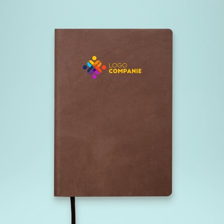Agendă din piele personalizată color cu logo