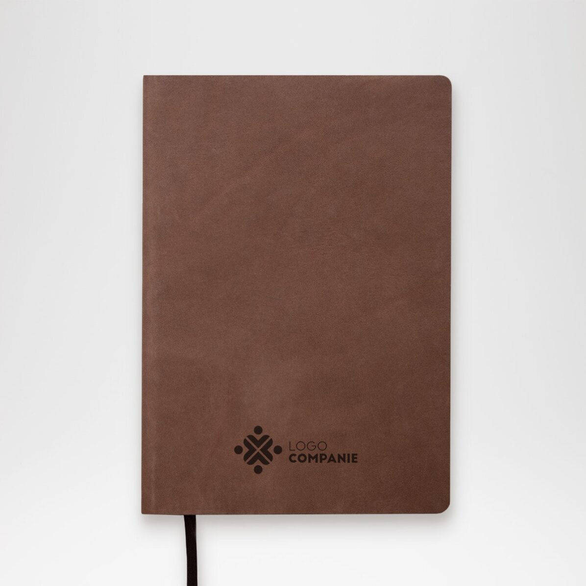 Agendă din piele personalizată cu logo pe centru