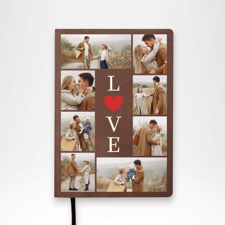 Agendă personalizată cu 8 poze - LOVE