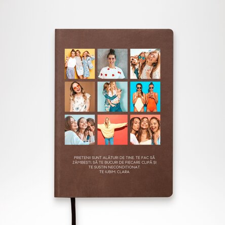 Agendă personalizată cu 9 poze și text