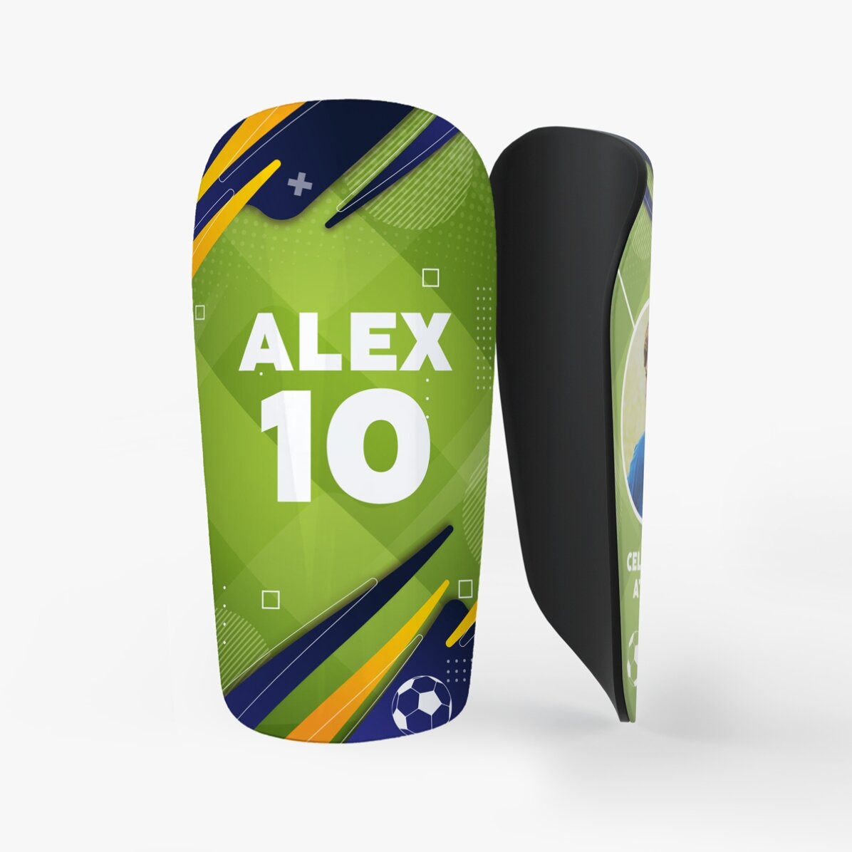 Apărători de fotbal personalizate cu poză și mesaj