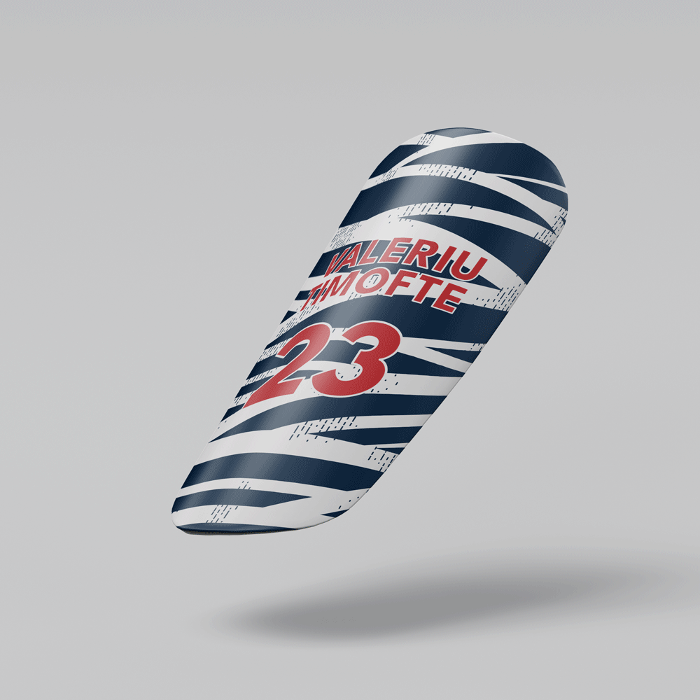 Apărători de fotbal personalizate cu text - Culorile echipei tale