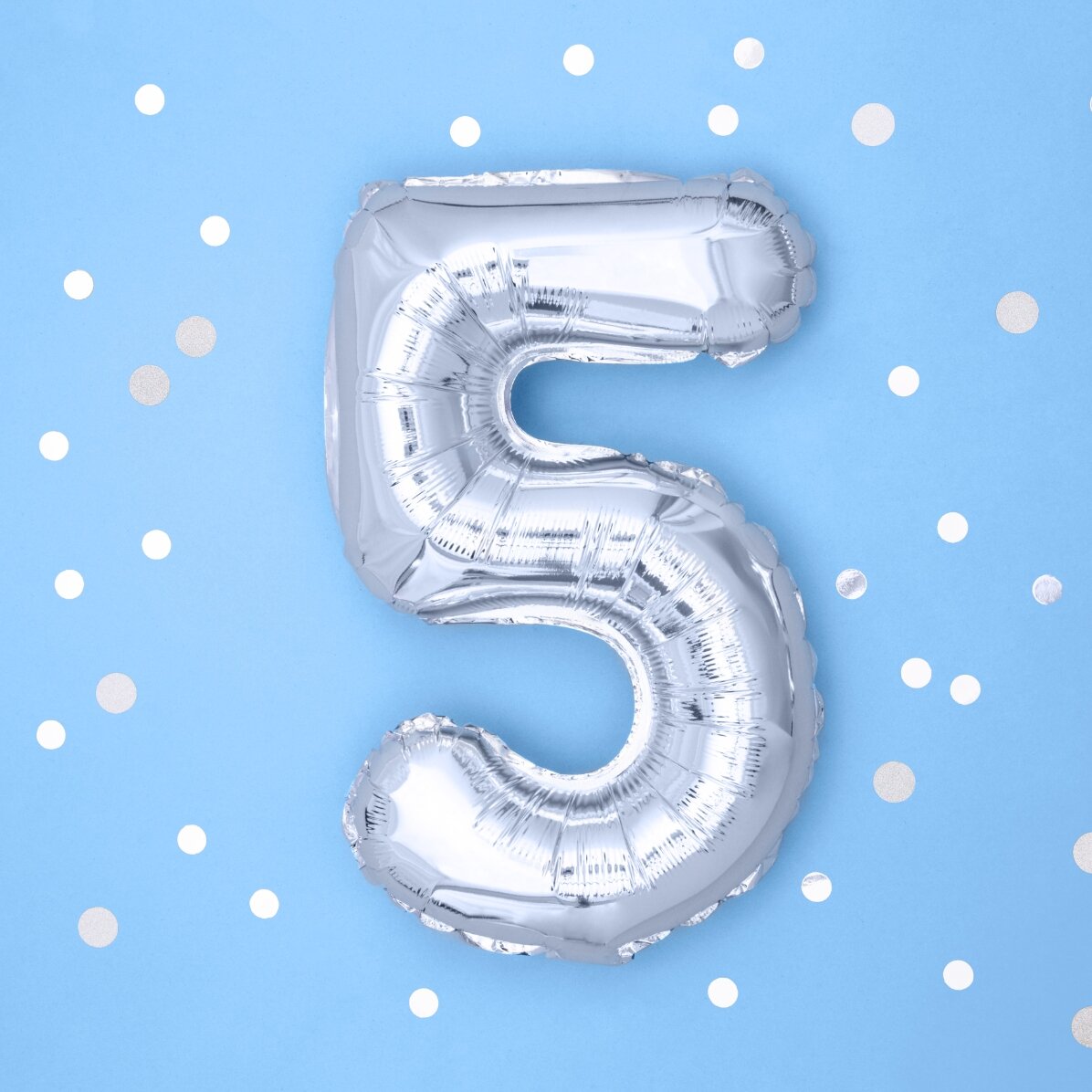 Baloane - Cifre argintii 35cm