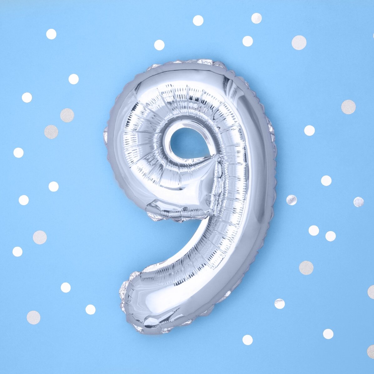 Baloane - Cifre argintii 35cm