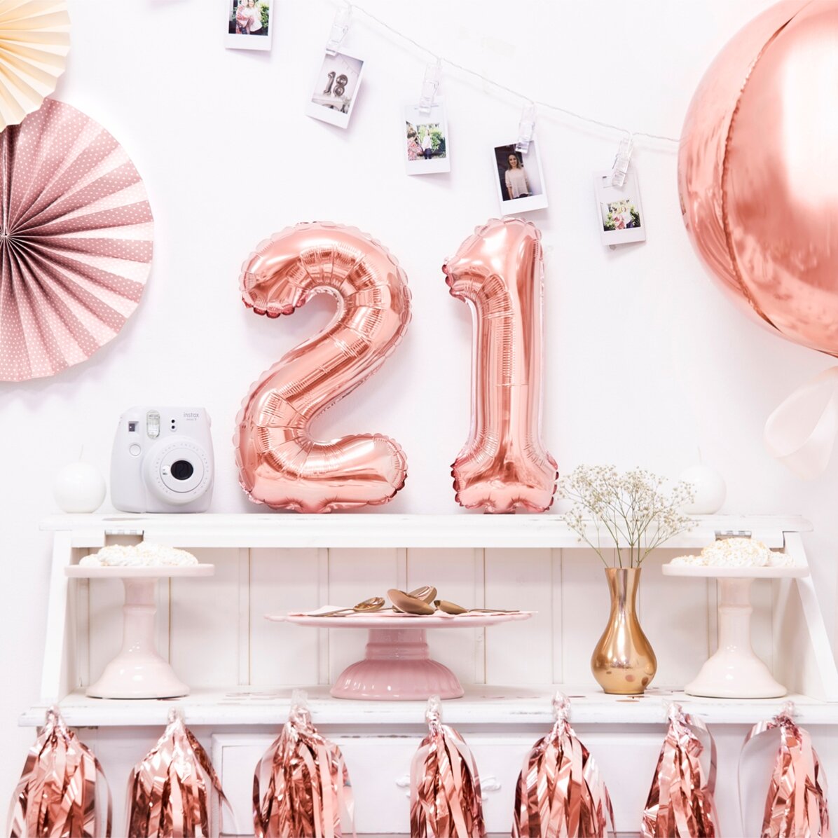 Baloane - Cifre roze 35cm