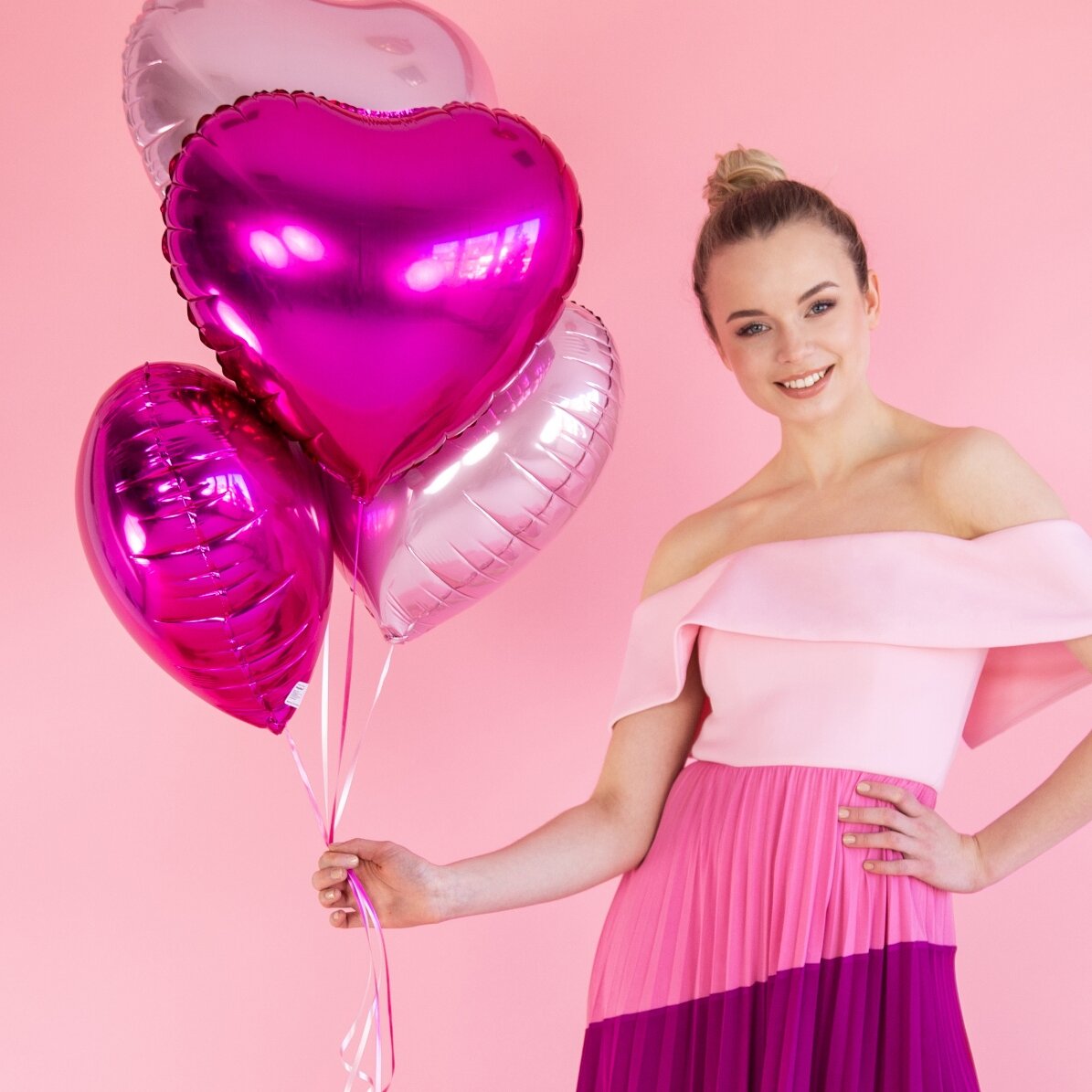 Balon - Inimă roz 45cm