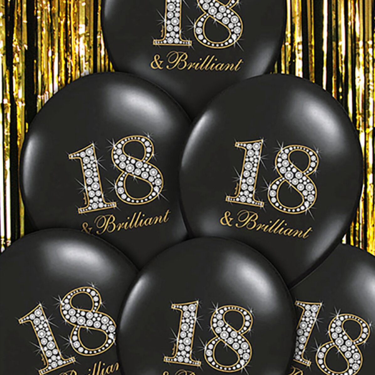 Set 50 baloane aniversare majorat - 18 & Brilliant