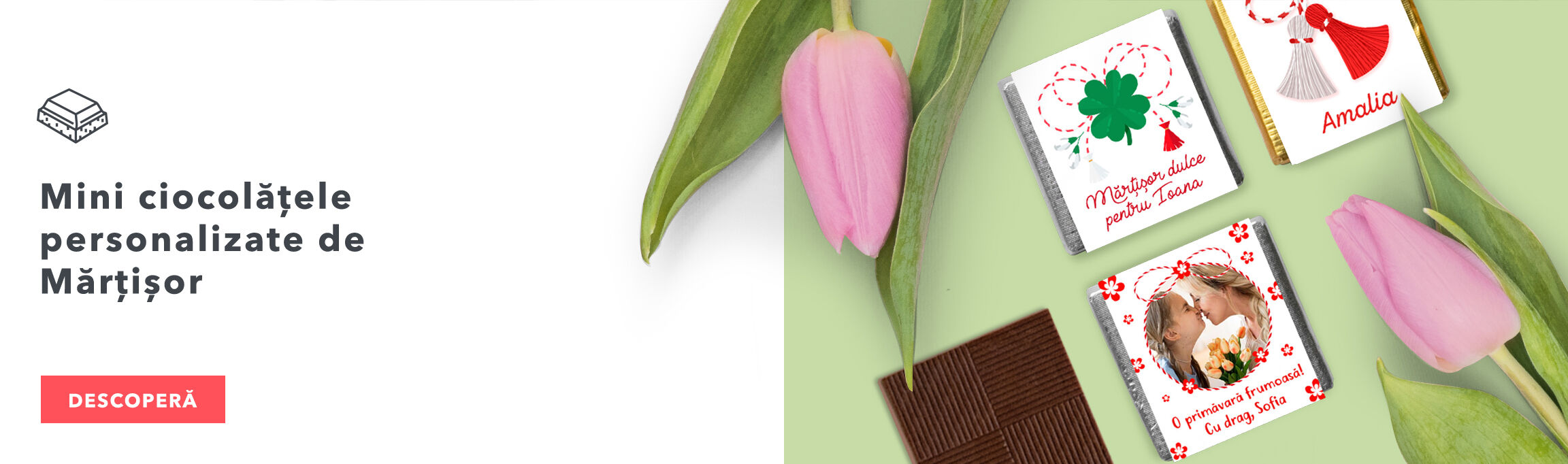Személyre szabott mini csokoládék