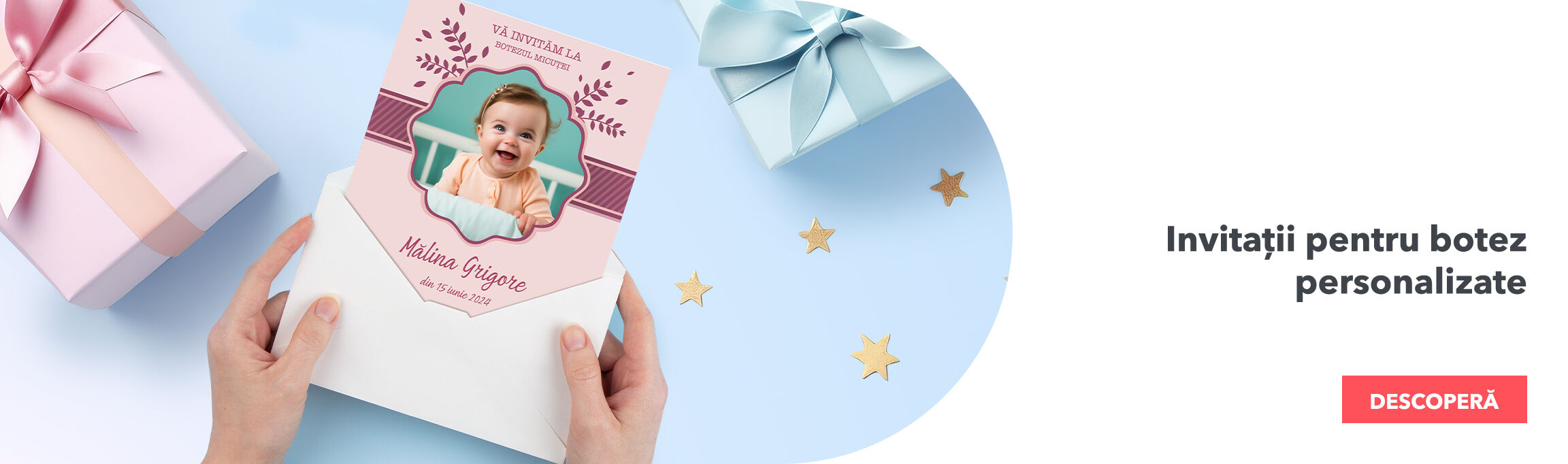 Személyre szabott meghívók keresztelőkre
