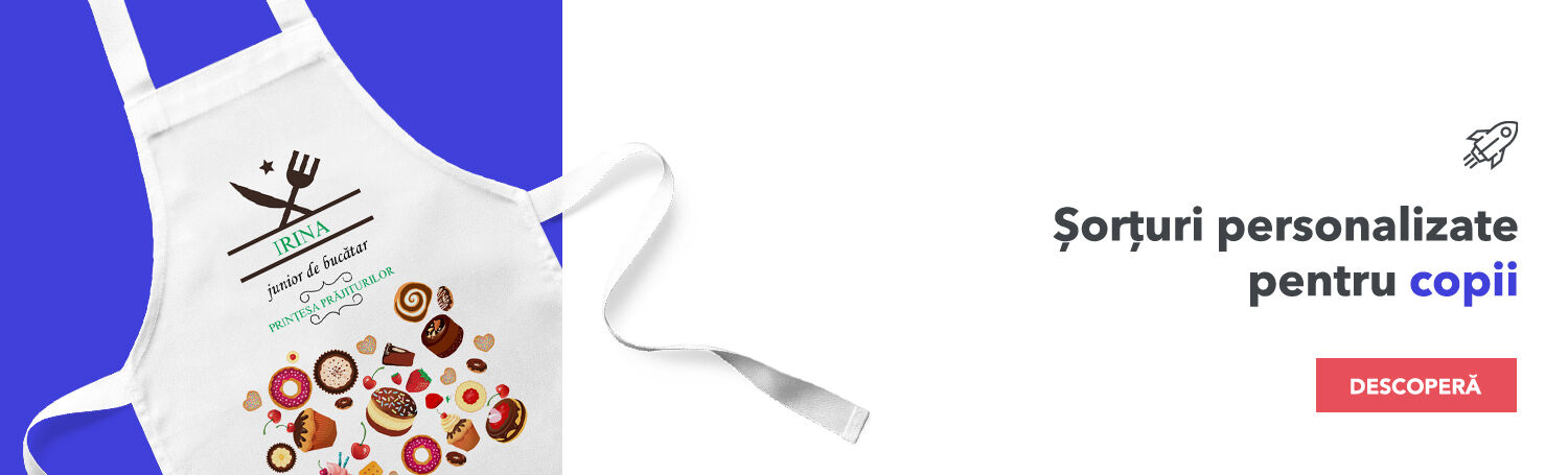 Șorțuri personalizate pentru copii