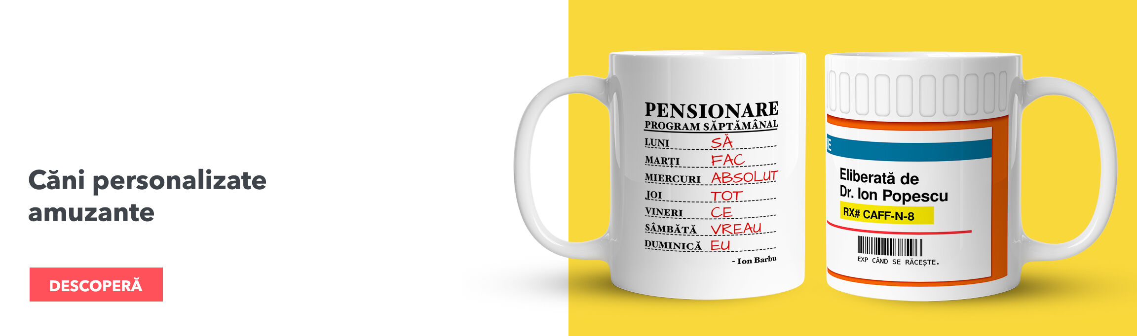 Căni cu mesaje amuzante