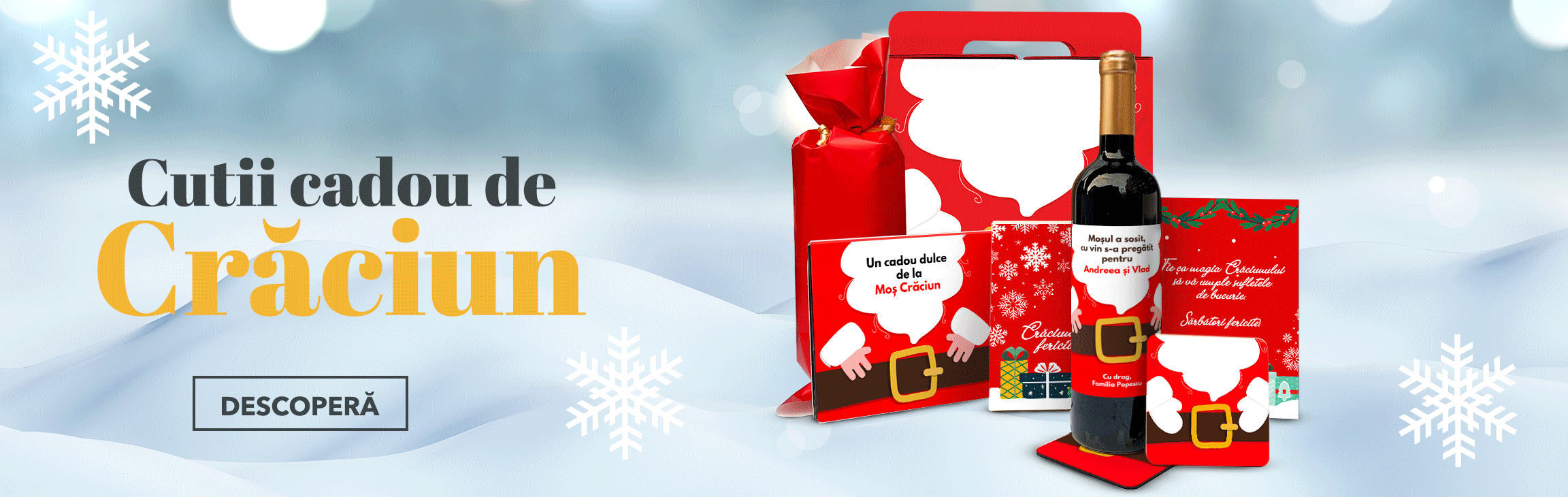 Ajándékdobozok karácsonyi termékekkel