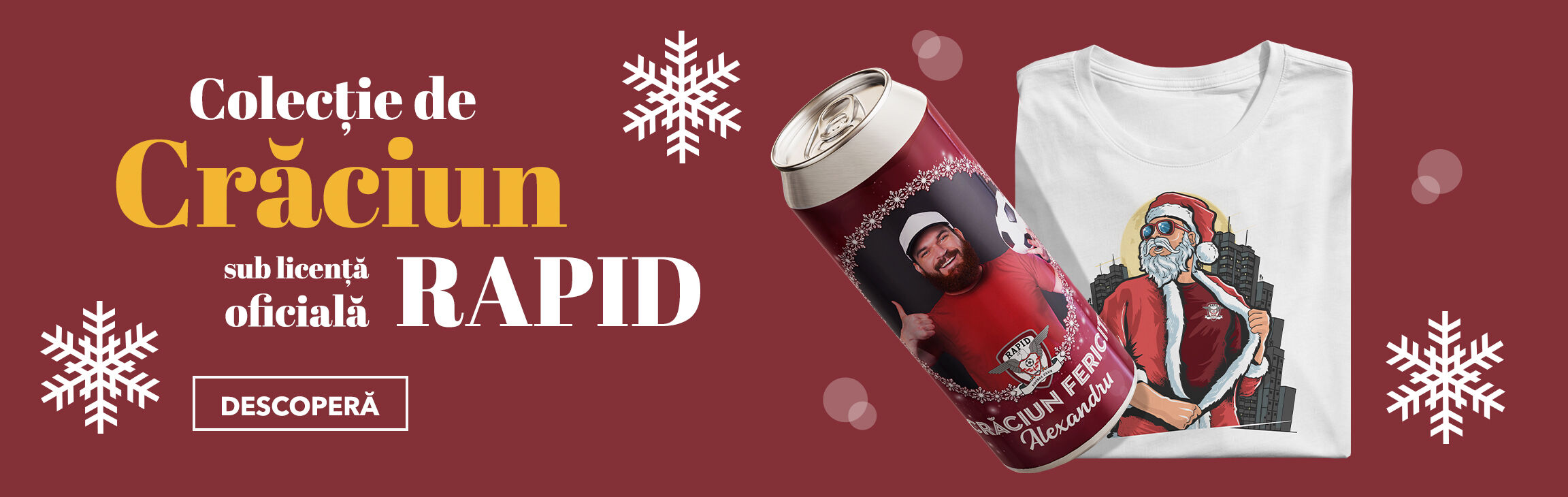 Személyre szabott karácsonyi ajándékok az FC Rapid 1923 hivatalos licencével