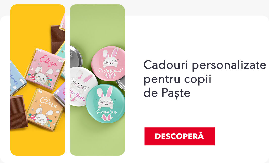 Cadouri personalizate pentru copii de Paște