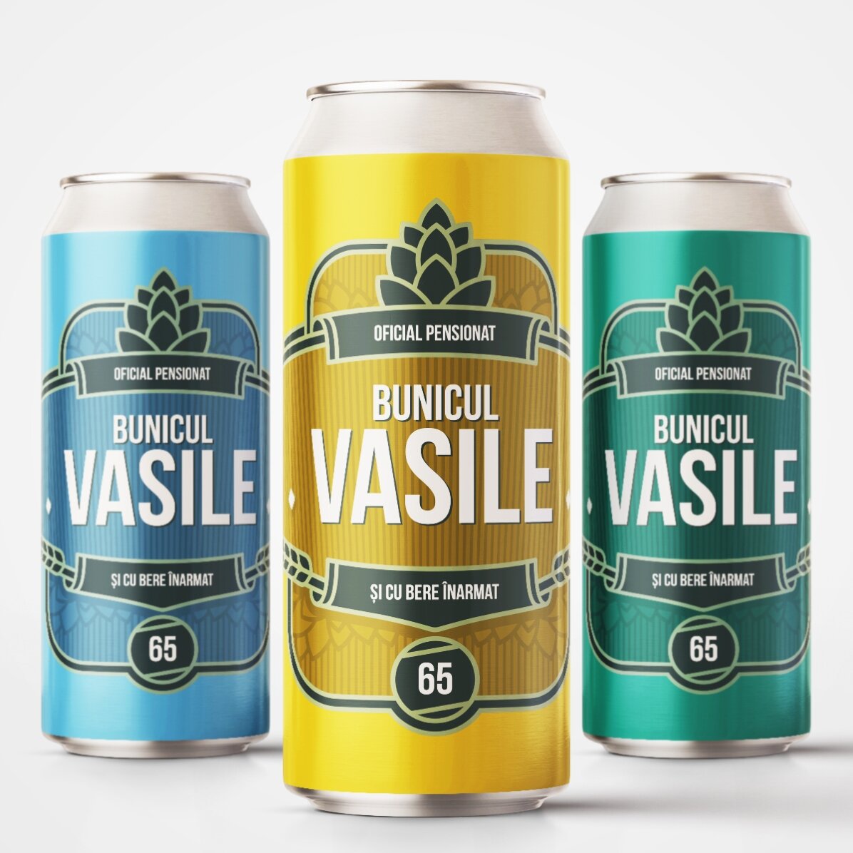 Bere la doză personalizată cu text - Model pensionare