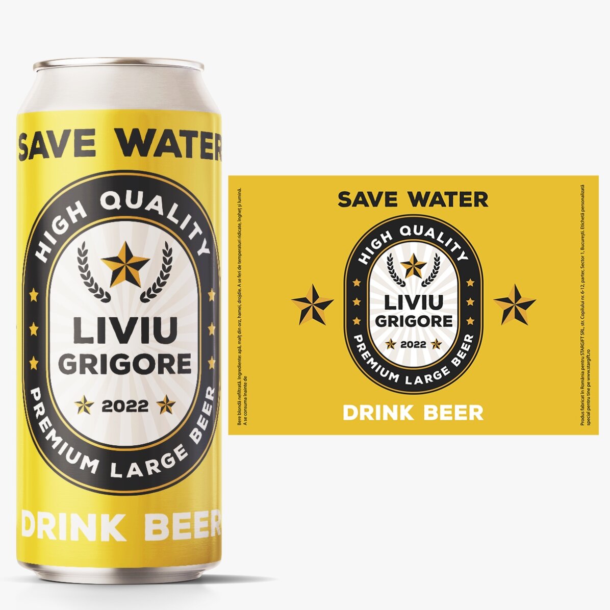 Bere la doză personalizată cu text - Save water drink beer