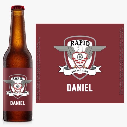 Bere FC Rapid personalizată cu nume