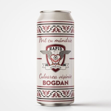 Bere la doză FC Rapid personalizată cu text - Bere mândră