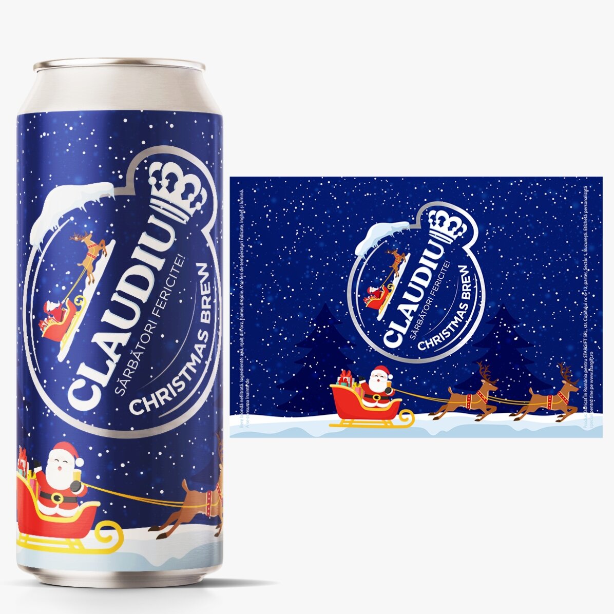 Bere la doză personalizată cu text - Christmas Brew