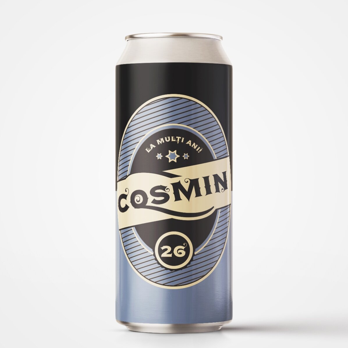 Bere la doză personalizată cu text - La mulți ani!