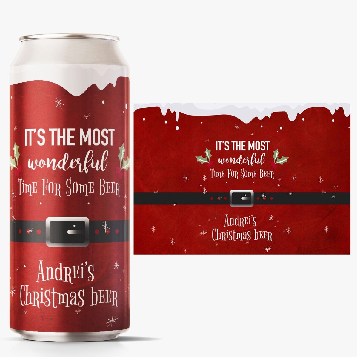 Bere la doză personalizată cu text -  Most wonderful time