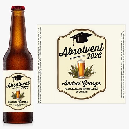 Személyre szabott sör üzenettel - Diplomás