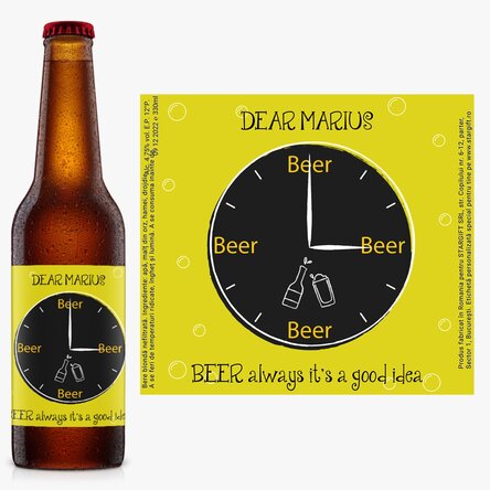 Bere personalizată cu text - Beer always it
