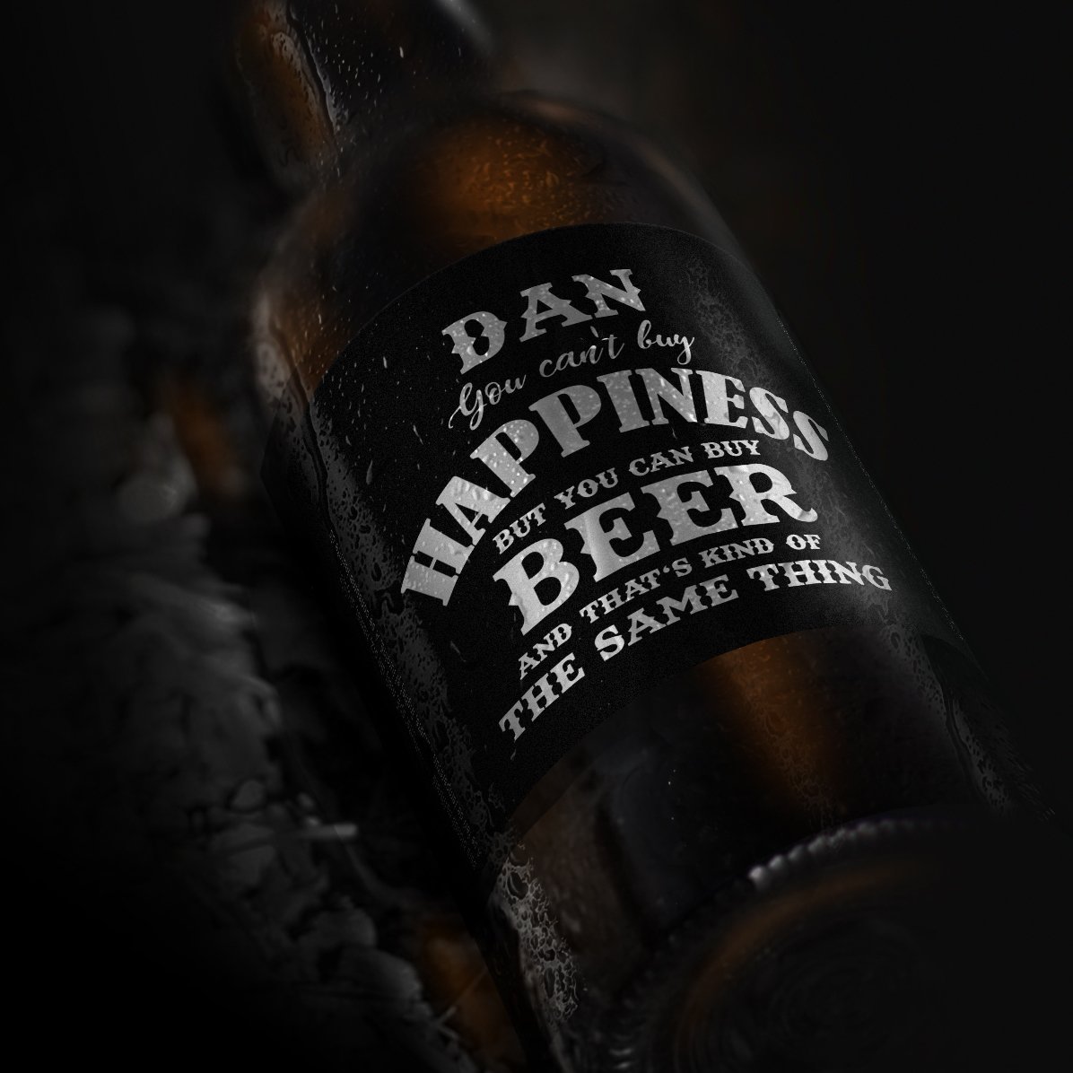 Bere personalizată cu text - Beer is Happiness