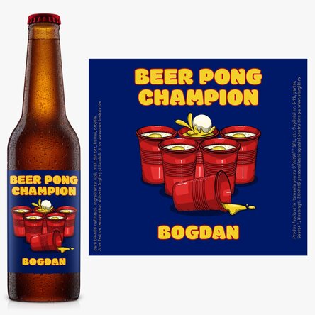 Bere personalizată cu text - Beer pong