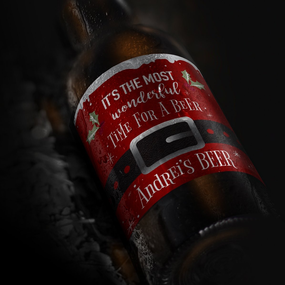 Bere personalizată cu text - Most wonderful time to drink beer!