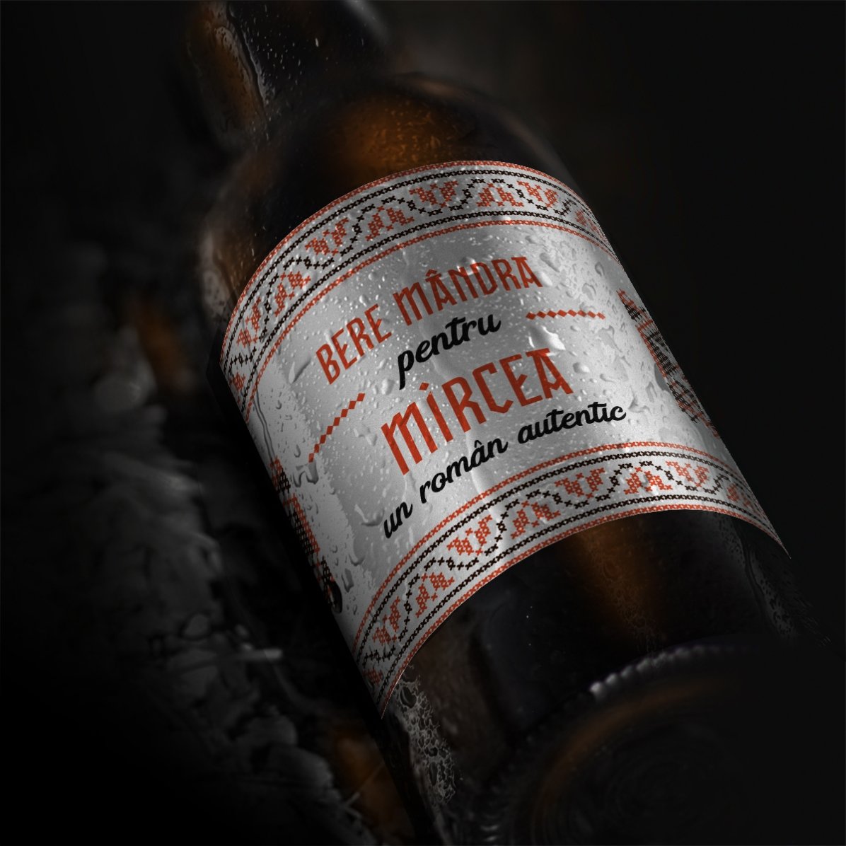 Bere personalizată cu text - Bere mândră