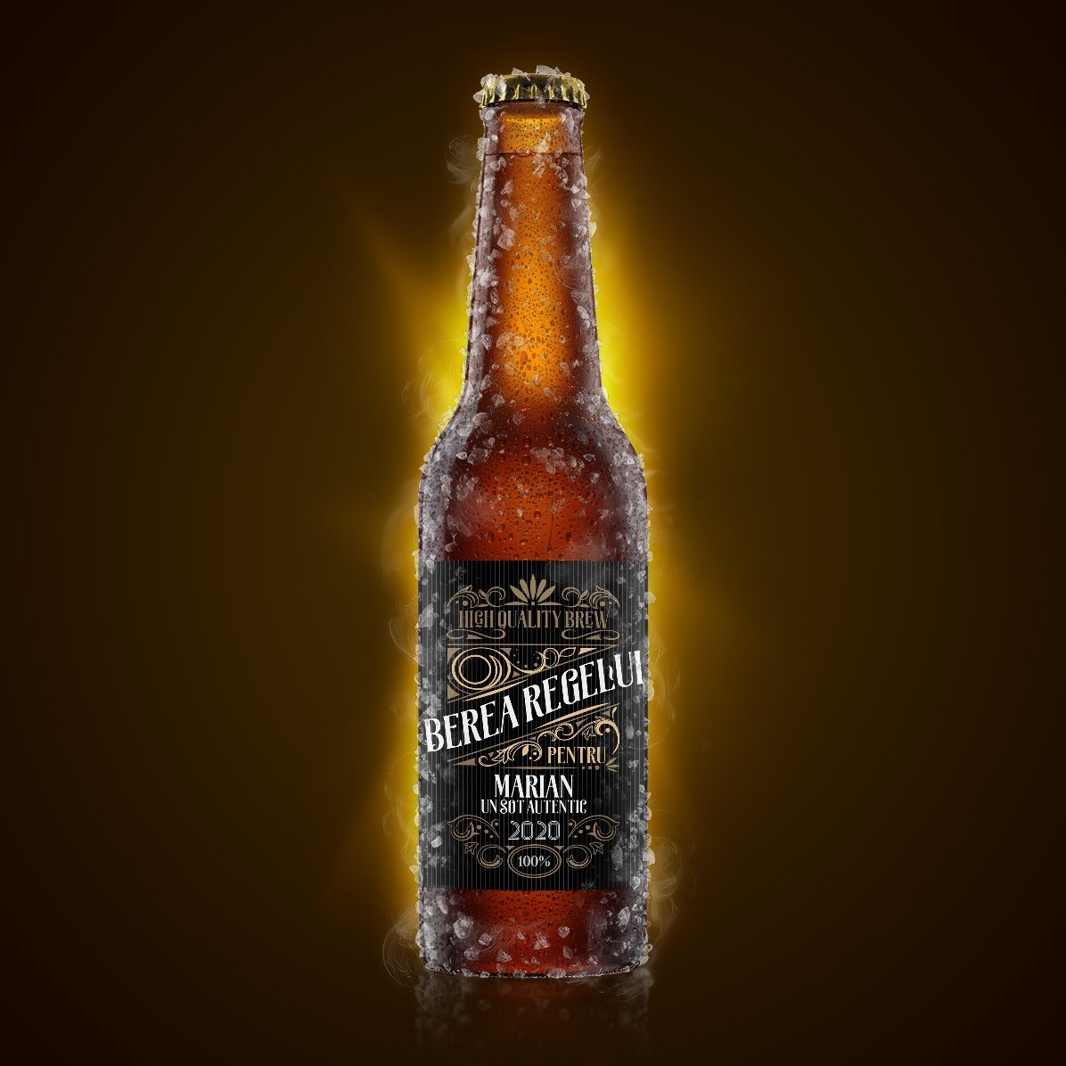 Bere personalizată cu text - Berea Regelui