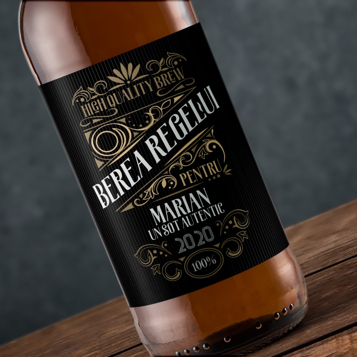 Bere personalizată cu text - Berea Regelui