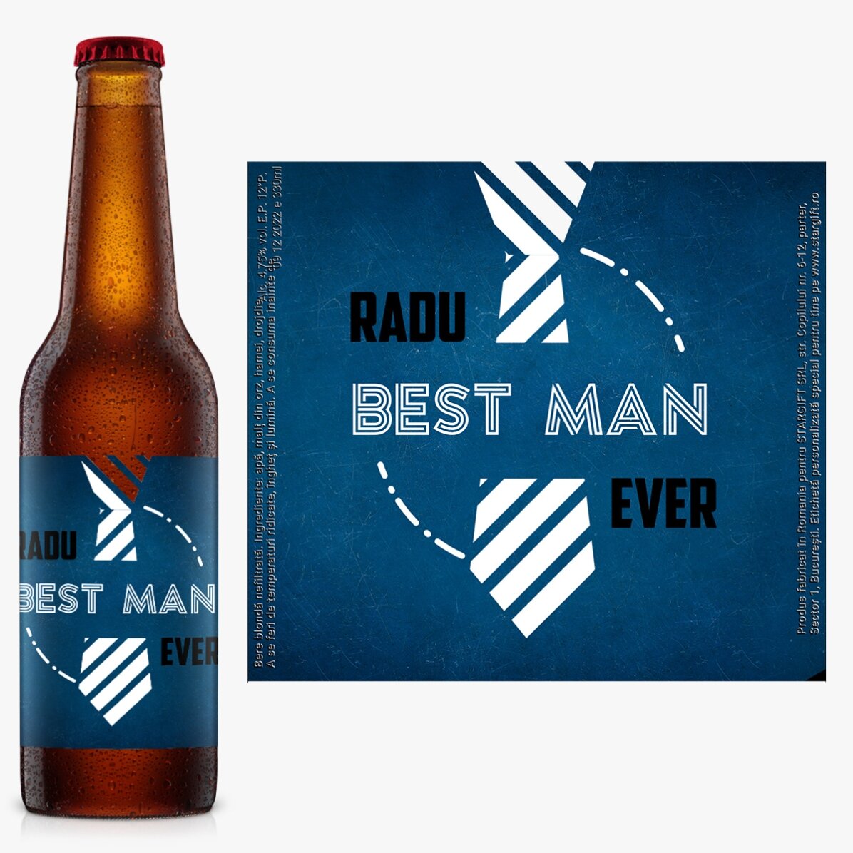 Bere personalizată cu text - Best man