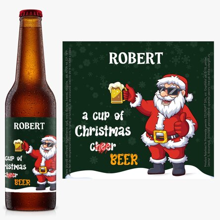 Bere personalizată cu text - Christmas beer