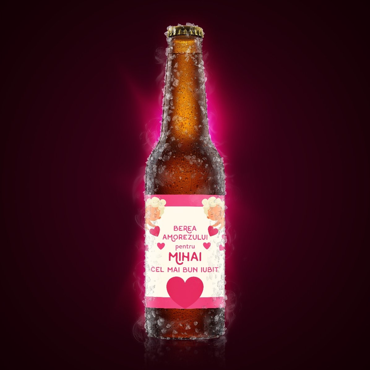 Bere personalizată cu text - Cupid