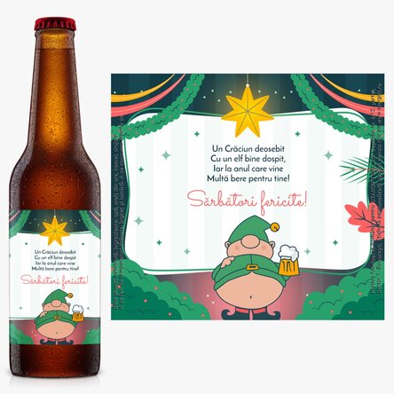 Bere personalizată cu text - Elf berar