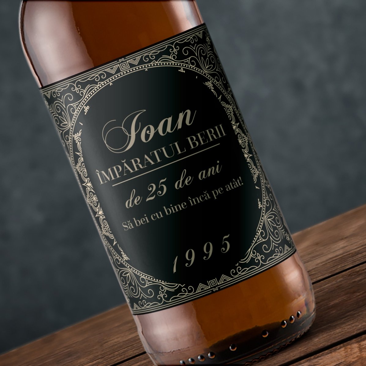 Bere personalizată cu text - Împăratul berii