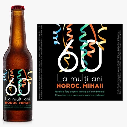 Bere personalizată cu text - Noroc
