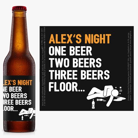 Bere personalizată cu text - One beer, two beers...
