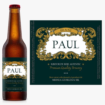 Bere personalizată cu text - Royal 60