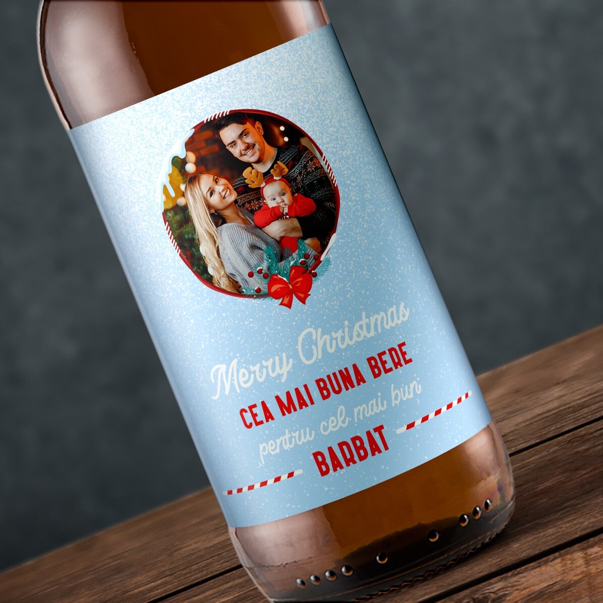 Bere personalizată cu text - Sweet Christmas