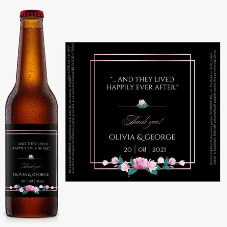 Bere personalizată cu text - Wedding 
