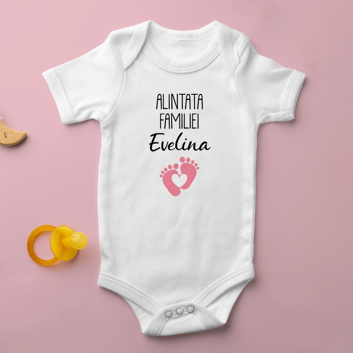 Body pentru copii personalizat cu mesaj - Noul membru