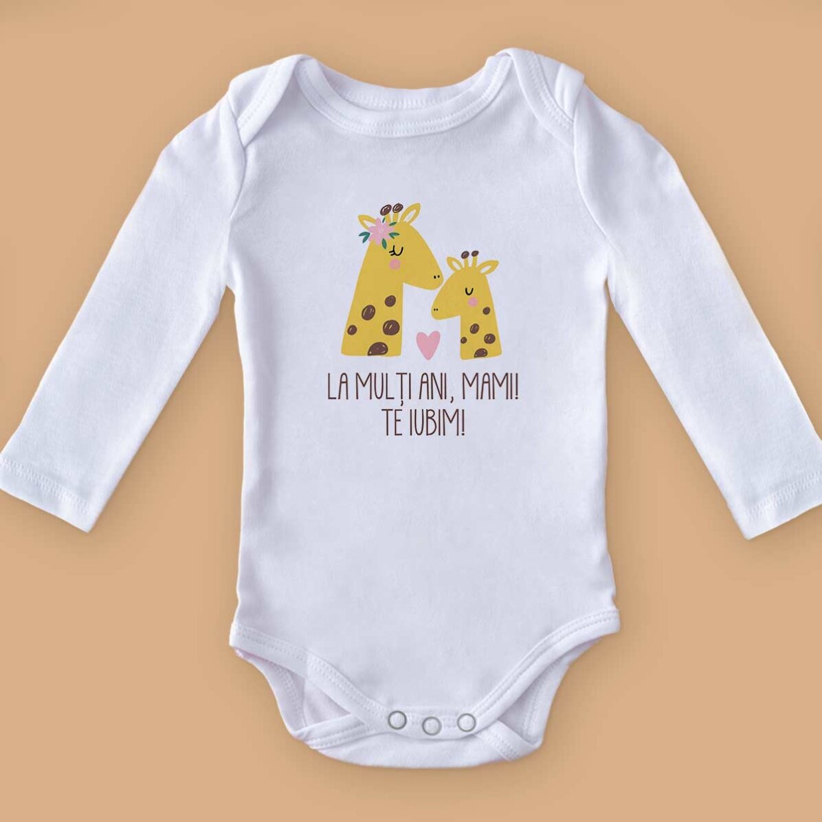 Body pentru copii personalizat cu mesaj pentru mămici