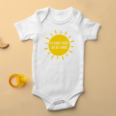 Body pentru copii personalizat cu mesaj - Rază de soare