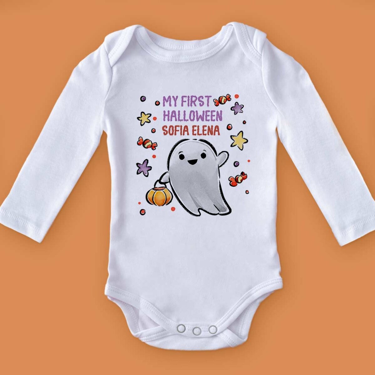 Body pentru copii personalizat cu nume - First halloween