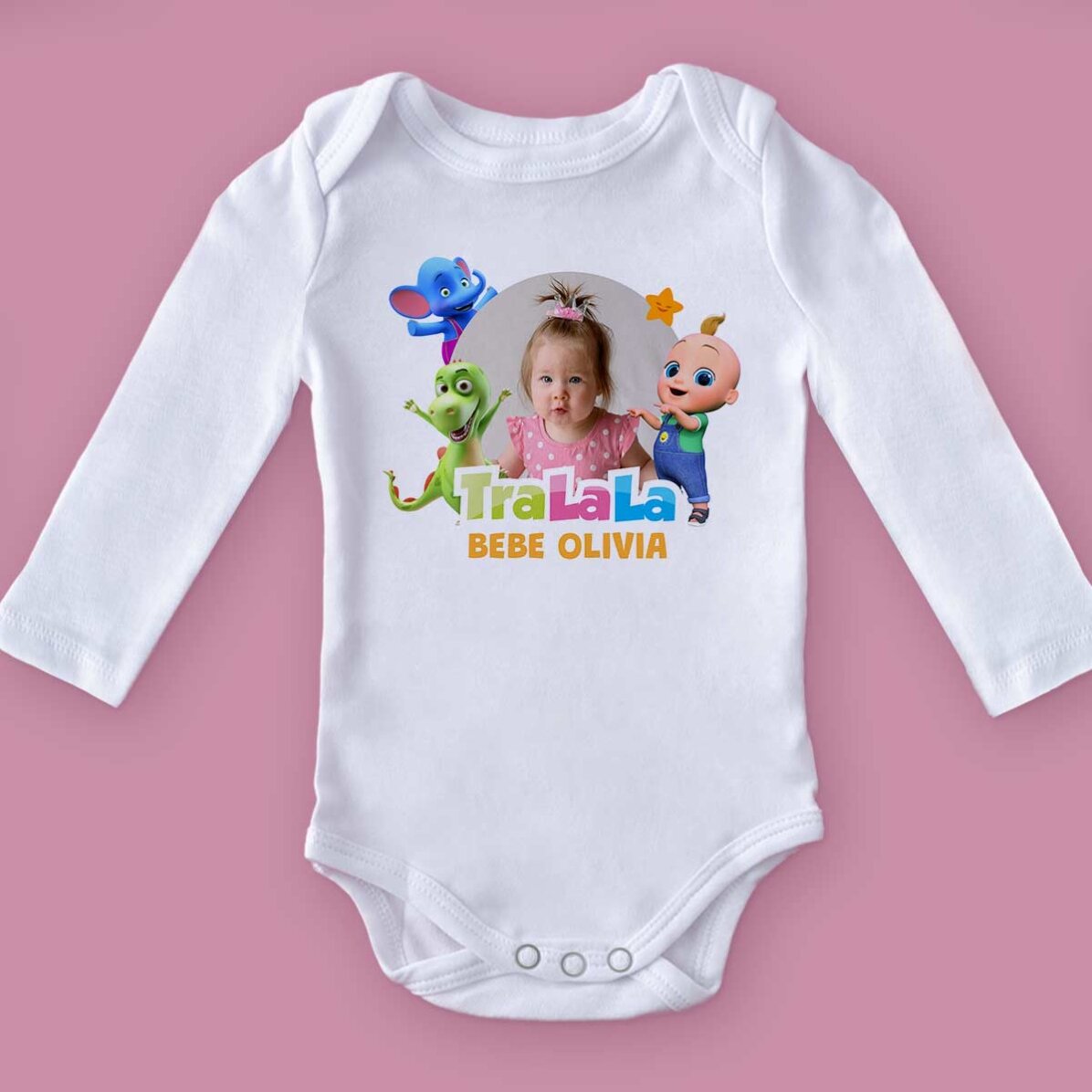 Body pentru copii personalizat cu nume și poză - TraLaLa