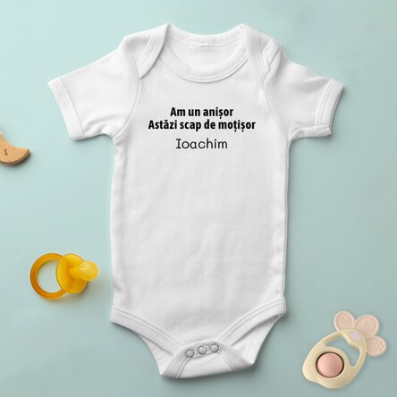 Body pentru copii personalizat cu text - Tăiere Moț