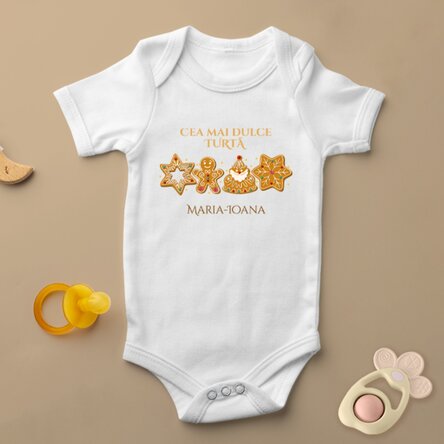 Body pentru copii personalizat cu text - Turtă dulce